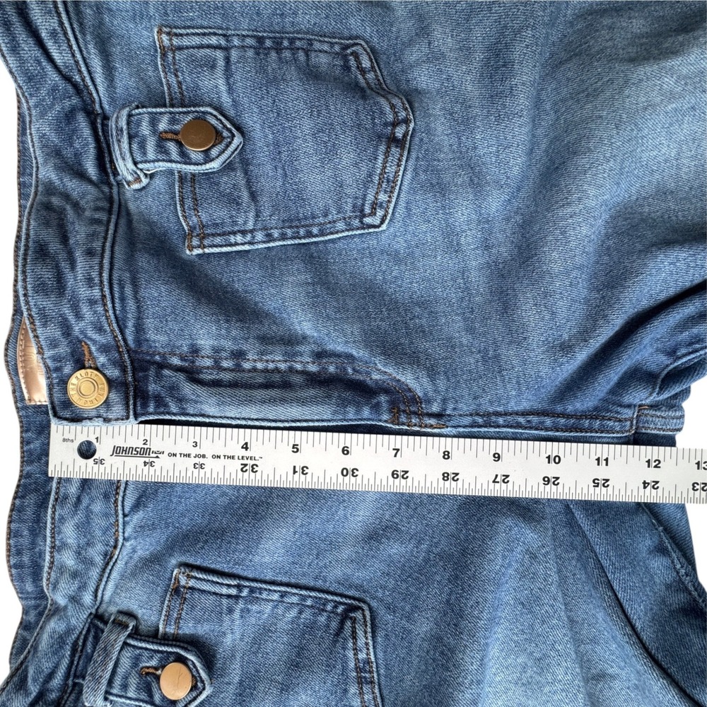 Kut from the Kloth Charlotte High Rise Wide Leg Jeans Womens 14 Medium Wash Boho - Picture 7 of 11